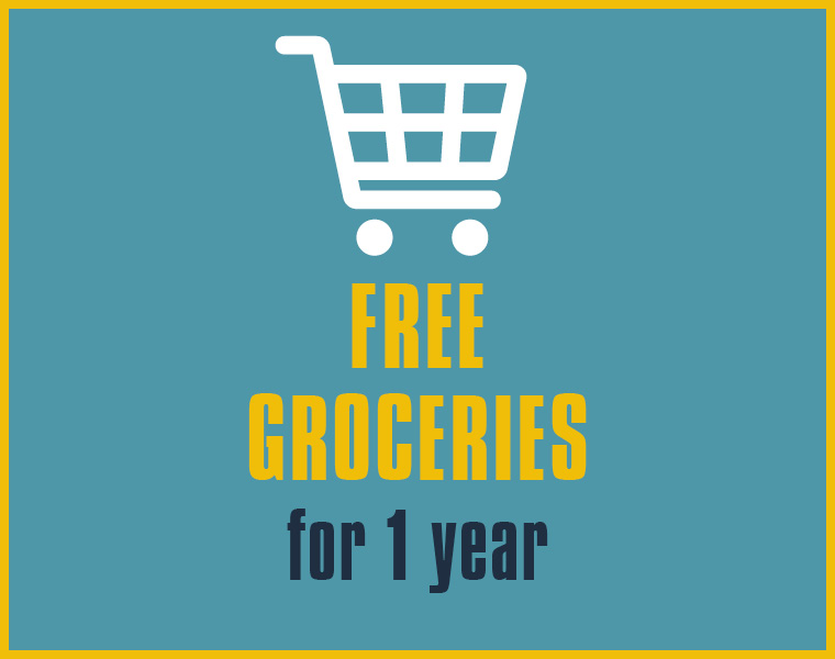 Free groceries for 1 year
